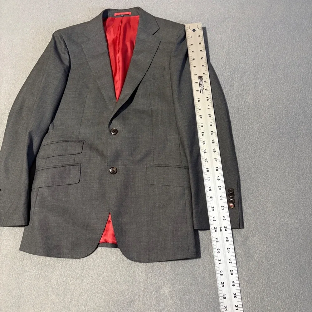 Lot 2 SuitSupply Sienna Blazer 34R Charcoal Grey Wool Vitale Barberis Canonico